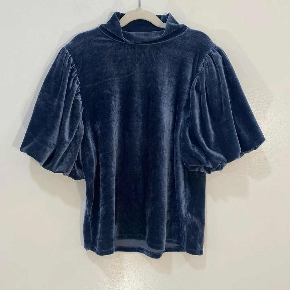 Free People Claudia‎ Velvet Mock Neck Top